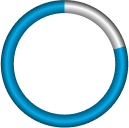 disc shaped graph showing percentage