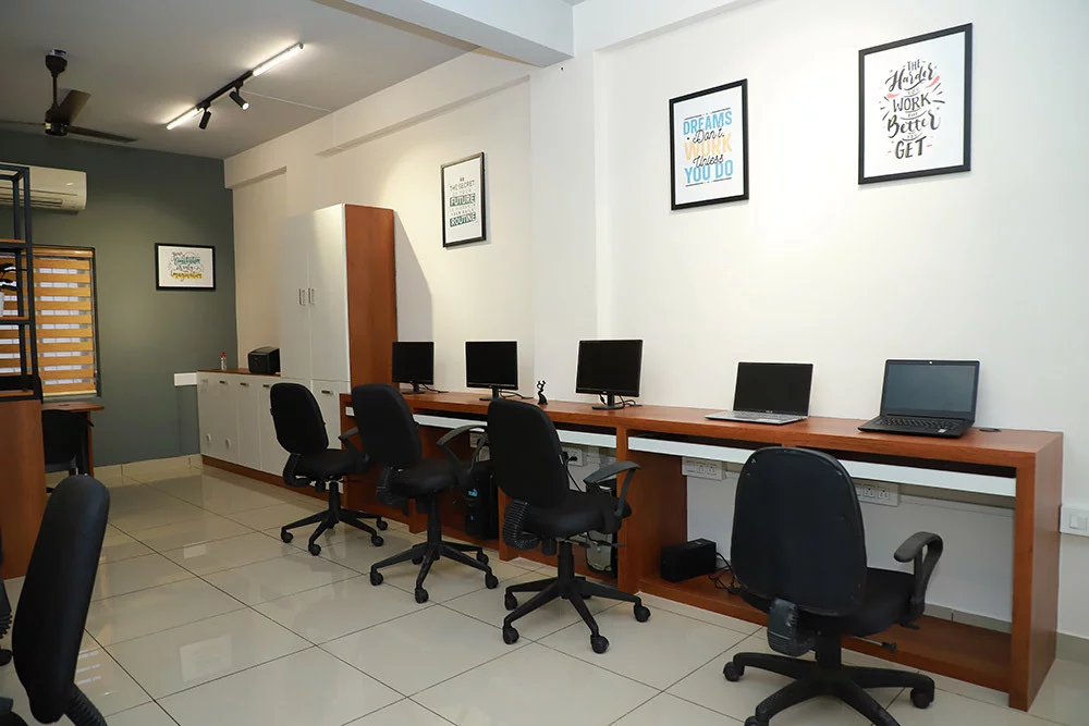 inside our working space