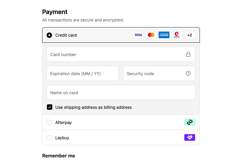 Shopify store preview small