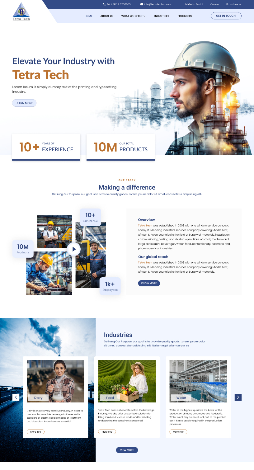 Tetratech website screenshot