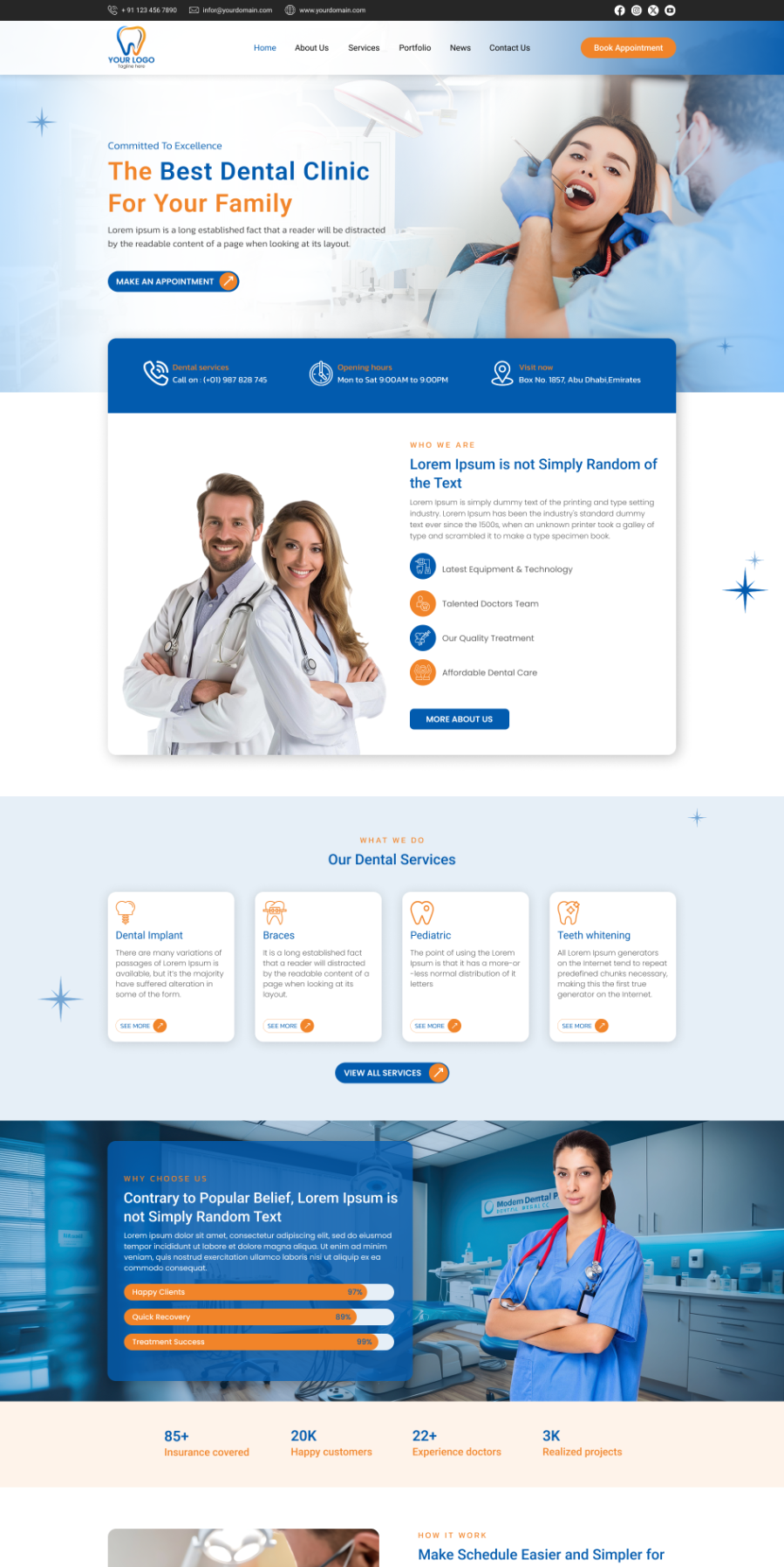 dental website screenshot