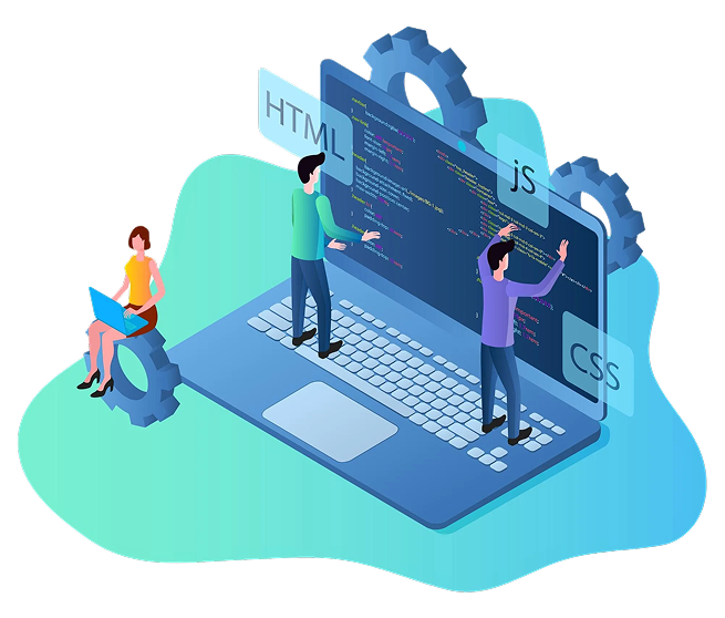 laptop web development vector image