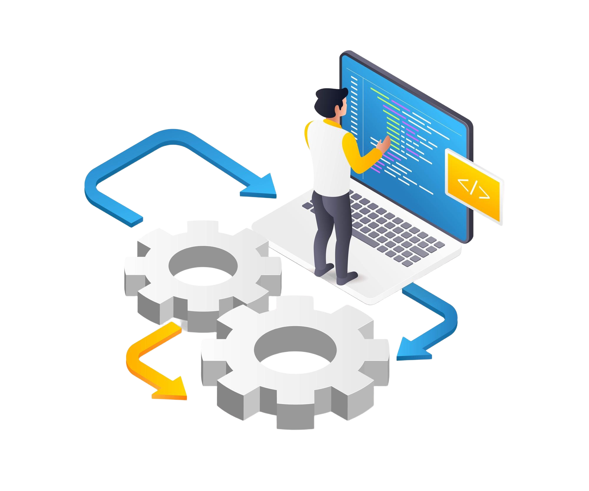 programmer performing maintenance animated icon